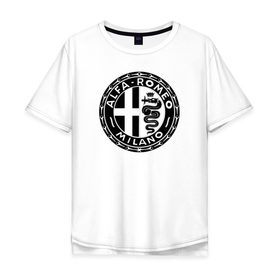 Мужская футболка хлопок Oversize с принтом alfa romeo в Тюмени, 100% хлопок | свободный крой, круглый ворот, “спинка” длиннее передней части | alfa romeo | f1 | formula1