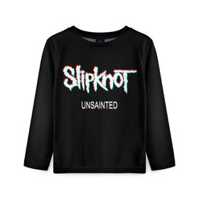 Детский лонгслив 3D с принтом Slipknot Unsainted в Тюмени, 100% полиэстер | длинные рукава, круглый вырез горловины, полуприлегающий силуэт
 | 2019 | metal | music | new | rock | single | slipknot | unsainted