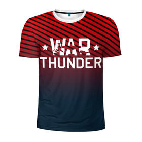 Мужская футболка 3D спортивная с принтом War thunder в Тюмени, 100% полиэстер с улучшенными характеристиками | приталенный силуэт, круглая горловина, широкие плечи, сужается к линии бедра | war thunder | war thunder 2019 | war thunder лучшие | war thunder самолеты | war thunder танки | вар тандер | гром войны | игра war thunder | купить футболку war thunder | футболки war thunder