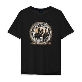 Мужская футболка хлопок Oversize с принтом Napalm Death в Тюмени, 100% хлопок | свободный крой, круглый ворот, “спинка” длиннее передней части | британская | грайндкор | грайндкор группа | дэт метал | краст панк | марк гринуэй | митч харрис | шэйн эмбери