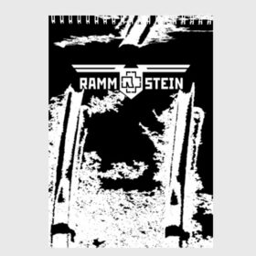 Скетчбук с принтом Rammstein в Тюмени, 100% бумага
 | 48 листов, плотность листов — 100 г/м2, плотность картонной обложки — 250 г/м2. Листы скреплены сверху удобной пружинной спиралью | du hast | heavy | herzeleid | metal | mutter | rammstein | reise | rosenrot | sehnsucht | till lindemann | группа | метал | рамштайн | рок | тилль линдеманн | хард