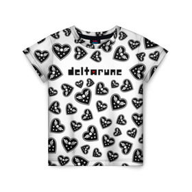 Детская футболка 3D с принтом DELTARUNE в Тюмени, 100% гипоаллергенный полиэфир | прямой крой, круглый вырез горловины, длина до линии бедер, чуть спущенное плечо, ткань немного тянется | Тематика изображения на принте: delta r | delta rune | deltarune | deltarune 2 | deltarune сердце. | дельта | дельта руна