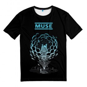 Мужская футболка 3D с принтом Muse в Тюмени, 100% полиэфир | прямой крой, круглый вырез горловины, длина до линии бедер | alternative | british | men | muse | music | progressive | rock | rock band | space rock | symphonic | three | trio | uk | альтернативный | британская | великобритания | до | крис уолстенхолм | мужчины | муза | музыка | мэттью беллами