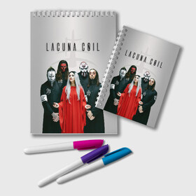 Блокнот с принтом Lacuna Coil в Тюмени, 100% бумага | 48 листов, плотность листов — 60 г/м2, плотность картонной обложки — 250 г/м2. Листы скреплены удобной пружинной спиралью. Цвет линий — светло-серый
 | Тематика изображения на принте: alternative | cristina scabbia | epic metal | goth | gothic | lacuna | lacuna coil | melodic metal | metal | nu metal | rock | готик рок | готика | готический рок | метал