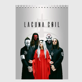 Скетчбук с принтом Lacuna Coil в Тюмени, 100% бумага
 | 48 листов, плотность листов — 100 г/м2, плотность картонной обложки — 250 г/м2. Листы скреплены сверху удобной пружинной спиралью | Тематика изображения на принте: alternative | cristina scabbia | epic metal | goth | gothic | lacuna | lacuna coil | melodic metal | metal | nu metal | rock | готик рок | готика | готический рок | метал