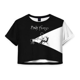 Женская футболка Cropp-top с принтом Pink Floyd - Comfortably Numb в Тюмени, 100% полиэстер | круглая горловина, длина футболки до линии талии, рукава с отворотами | pink floyd | pinkfloyd | арт | артрок | группа | дэвид гилмор | пинк флойд | пинкфлойд | прогрессивный | психоделический | рок | сид барретт | симфонический | спэйс | эйсид | экспериментальный