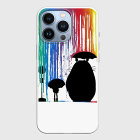 Чехол для iPhone 13 Pro с принтом My Neighbor Totoro радужные подтеки в Тюмени,  |  | anime | forest | meme | my neighbor | protectors | tokyo | totoro | аниме | гибли | иероглиф | манга | миядзаки | мой сосед | стиль | тоторо | фентези | хаяо | япония