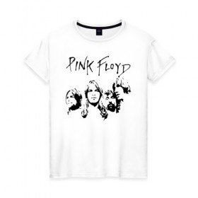 Женская футболка хлопок с принтом Pink Floyd в Тюмени, 100% хлопок | прямой крой, круглый вырез горловины, длина до линии бедер, слегка спущенное плечо | pink floyd | pinkfloyd | арт | артрок | группа | дэвид гилмор | пинк флойд | пинкфлойд | прогрессивный | психоделический | рок | сид барретт | симфонический | спэйс | эйсид | экспериментальный