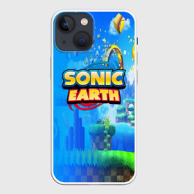 Чехол для iPhone 13 mini с принтом SONIC EARTH в Тюмени,  |  | Тематика изображения на принте: hedgehog | metal sonic | silver | silver the hedgehog | sonic | sonic boom | sonic the hedgehog | ёж сонник | игры | соник | фильмы