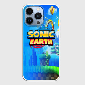 Чехол для iPhone 13 Pro с принтом SONIC EARTH в Тюмени,  |  | Тематика изображения на принте: hedgehog | metal sonic | silver | silver the hedgehog | sonic | sonic boom | sonic the hedgehog | ёж сонник | игры | соник | фильмы