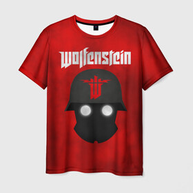 Мужская футболка 3D с принтом Wolfenstein в Тюмени, 100% полиэфир | прямой крой, круглый вырез горловины, длина до линии бедер | cyberpilot | new colossus | new order | old blood | wolfenstein | youngblood | игры