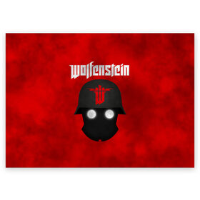 Поздравительная открытка с принтом Wolfenstein в Тюмени, 100% бумага | плотность бумаги 280 г/м2, матовая, на обратной стороне линовка и место для марки
 | Тематика изображения на принте: cyberpilot | new colossus | new order | old blood | wolfenstein | youngblood | игры