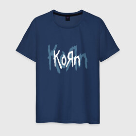 Мужская футболка хлопок с принтом Korn в Тюмени, 100% хлопок | прямой крой, круглый вырез горловины, длина до линии бедер, слегка спущенное плечо. | korn | koяn | джонатан дэвис | корн | ню метал | нюметал | рок