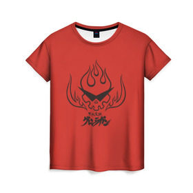 Женская футболка 3D с принтом Gurren Lagann эмблема6 в Тюмени, 100% полиэфир ( синтетическое хлопкоподобное полотно) | прямой крой, круглый вырез горловины, длина до линии бедер | gurren lagann | tengen toppa gurren lagann | гуррен лаганн
