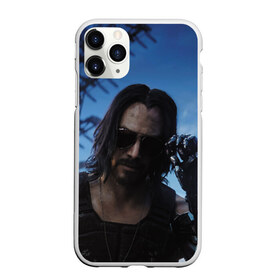 Чехол для iPhone 11 Pro матовый с принтом Кибер в Тюмени, Силикон |  | cyberpunk 2077 | keanu reeves | киану ривз | киберпанк 2077