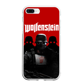 Чехол для iPhone 7Plus/8 Plus матовый с принтом Wolfenstein в Тюмени, Силикон | Область печати: задняя сторона чехла, без боковых панелей | cyberpilot | new colossus | new order | old blood | wolfenstein | youngblood | игры