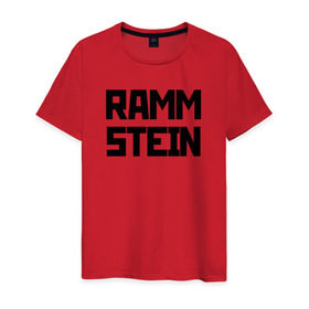 Мужская футболка хлопок с принтом RAMMSTEIN(+на спине) в Тюмени, 100% хлопок | прямой крой, круглый вырез горловины, длина до линии бедер, слегка спущенное плечо. | metallica | music | rammstein | rock | металл | металлика | музыка | раммштайн | рок | рок группа