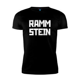 Мужская футболка премиум с принтом RAMMSTEIN(+на спине) в Тюмени, 92% хлопок, 8% лайкра | приталенный силуэт, круглый вырез ворота, длина до линии бедра, короткий рукав | metallica | music | rammstein | rock | металл | металлика | музыка | раммштайн | рок | рок группа
