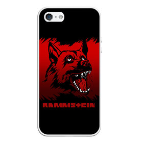 Чехол для iPhone 5/5S матовый с принтом Rammstein dog в Тюмени, Силикон | Область печати: задняя сторона чехла, без боковых панелей | 2019 | dog | du hast | german | lindemann | rammstein | rammsteinfan | ramstein | till | группы | линдеманн | метал | музыка | овчарка | рамштаин | рамштайн | рамштейн | рок | собака | тилль | тиль