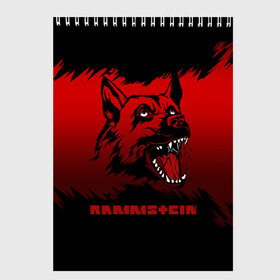 Скетчбук с принтом Rammstein dog в Тюмени, 100% бумага
 | 48 листов, плотность листов — 100 г/м2, плотность картонной обложки — 250 г/м2. Листы скреплены сверху удобной пружинной спиралью | 2019 | dog | du hast | german | lindemann | rammstein | rammsteinfan | ramstein | till | группы | линдеманн | метал | музыка | овчарка | рамштаин | рамштайн | рамштейн | рок | собака | тилль | тиль