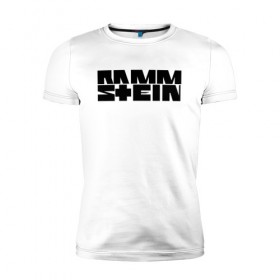 Мужская футболка премиум с принтом RAMMSTEIN (НА СПИНЕ) в Тюмени, 92% хлопок, 8% лайкра | приталенный силуэт, круглый вырез ворота, длина до линии бедра, короткий рукав | music | rammstein | rock | группа | музыка | музыканты | рамштайн | рок