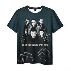 Мужская футболка 3D с принтом Rammstein в Тюмени, 100% полиэфир | прямой крой, круглый вырез горловины, длина до линии бедер | Тематика изображения на принте: du hast | lindemann | rammstein | rammsteinfan | ramstein | till | группы | линдеманн | метал | музыка | рамштаин | рамштайн | рамштейн | рок | тилль | тиль