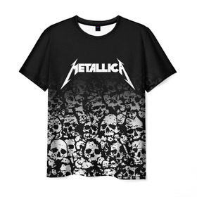 Мужская футболка 3D с принтом METALLICA (НА СПИНЕ) в Тюмени, 100% полиэфир | прямой крой, круглый вырез горловины, длина до линии бедер | matters metallica | music | nothing else | rock | trash metal | группа | музыка | музыканты | рок | трэш металл