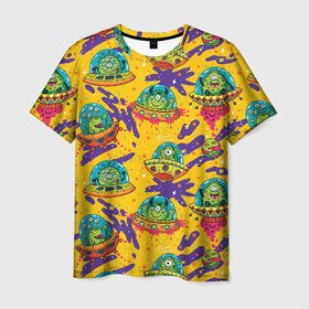 Мужская футболка 3D с принтом Пришельцы в Тюмени, 100% полиэфир | прямой крой, круглый вырез горловины, длина до линии бедер | nasa | ufo | звезды | инопланетянин | космос | наса | небо | нло | пришелец | чужой