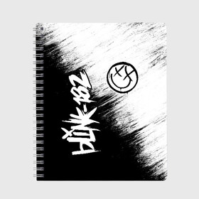 Тетрадь с принтом Blink-182 (2) в Тюмени, 100% бумага | 48 листов, плотность листов — 60 г/м2, плотность картонной обложки — 250 г/м2. Листы скреплены сбоку удобной пружинной спиралью. Уголки страниц и обложки скругленные. Цвет линий — светло-серый
 | Тематика изображения на принте: art | blink | music | pop | rock | арт | блинк | музыка | поп музыка | рок