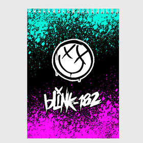 Скетчбук с принтом Blink-182 (3) в Тюмени, 100% бумага
 | 48 листов, плотность листов — 100 г/м2, плотность картонной обложки — 250 г/м2. Листы скреплены сверху удобной пружинной спиралью | art | blink | music | pop | rock | арт | блинк | музыка | поп музыка | рок