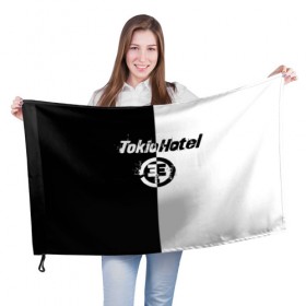 Флаг 3D с принтом Tokio Hotel (4) в Тюмени, 100% полиэстер | плотность ткани — 95 г/м2, размер — 67 х 109 см. Принт наносится с одной стороны | 