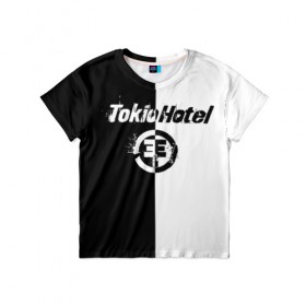Детская футболка 3D с принтом Tokio Hotel (4) в Тюмени, 100% гипоаллергенный полиэфир | прямой крой, круглый вырез горловины, длина до линии бедер, чуть спущенное плечо, ткань немного тянется | 