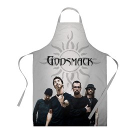 Фартук 3D с принтом Godsmack в Тюмени, 100% полиэстер | общий размер — 65 х 85 см, ширина нагрудника — 26 см, горловина — 53 см, длина завязок — 54 см, общий обхват в поясе — 173 см. Принт на завязках и на горловине наносится с двух сторон, на основной части фартука — только с внешней стороны | alternative | american rock | crimson | grunge | hardrock | heavy | heavy metal | i stand alone | nu metal | post grunge | rock | sully erna | альтернатива | грандж | рок | хард рок | хэви