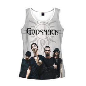 Женская майка 3D с принтом Godsmack в Тюмени, 100% полиэстер | круглая горловина, прямой силуэт, длина до линии бедра | alternative | american rock | crimson | grunge | hardrock | heavy | heavy metal | i stand alone | nu metal | post grunge | rock | sully erna | альтернатива | грандж | рок | хард рок | хэви