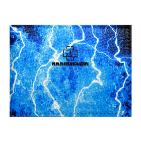 Обложка для студенческого билета с принтом Rammstein в Тюмени, натуральная кожа | Размер: 11*8 см; Печать на всей внешней стороне | metallica | music | rammstein | rock | storm | металл | металлика | молнии | музыка | раммштайн | рок | рок группа | шторм