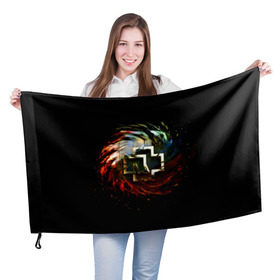 Флаг 3D с принтом Rammstein в Тюмени, 100% полиэстер | плотность ткани — 95 г/м2, размер — 67 х 109 см. Принт наносится с одной стороны | rammstein | till lindemann | берлин | германия | металл | музыка | рамштайн | тилль линдеманн
