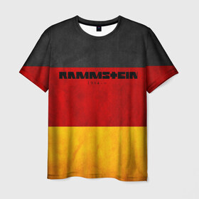 Мужская футболка 3D с принтом Rammstein в Тюмени, 100% полиэфир | прямой крой, круглый вырез горловины, длина до линии бедер | rammstein | till lindemann | берлин | германия | металл | музыка | рамштайн | тилль линдеманн
