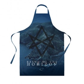 Фартук 3D с принтом Bring Me the Horizon в Тюмени, 100% полиэстер | общий размер — 65 х 85 см, ширина нагрудника — 26 см, горловина — 53 см, длина завязок — 54 см, общий обхват в поясе — 173 см. Принт на завязках и на горловине наносится с двух сторон, на основной части фартука — только с внешней стороны | amo | bmth | bring me the horizon | oliver sykes | амо | оливер сайкс