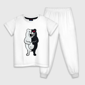 Детская пижама хлопок с принтом MONOKUMA в Тюмени, 100% хлопок |  брюки и футболка прямого кроя, без карманов, на брюках мягкая резинка на поясе и по низу штанин
 | anime | bear | black  white | danganronpa | kurokuma | monodam | monokuma | monomi | monotaro | pink | rabbit | school | shirokuma | аниме | главарь | мoноми | монокума | черно белый | школа