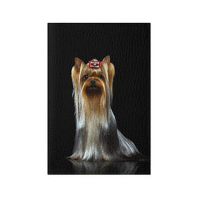 Обложка для паспорта матовая кожа с принтом Йоркширский терьер в Тюмени, натуральная матовая кожа | размер 19,3 х 13,7 см; прозрачные пластиковые крепления | animal | barrette | breed | cute | dog | funny | muzzle | small | terrier | yorkshire | животное | забавный | заколка | йоркширский | маленький | милый | порода | смешной | собака | терьер