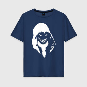 Женская футболка хлопок Oversize с принтом DISTURBED в Тюмени, 100% хлопок | свободный крой, круглый ворот, спущенный рукав, длина до линии бедер
 | disturbed | music | rock | группа | музыка | музыканты | рок