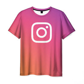 Мужская футболка 3D с принтом Instagram в Тюмени, 100% полиэфир | прямой крой, круглый вырез горловины, длина до линии бедер | instagram | photo | инстаблогер | инстаграм | интернет | сеть | социальная | фото