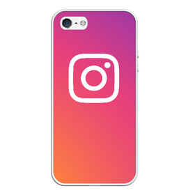 Чехол для iPhone 5/5S матовый с принтом Instagram в Тюмени, Силикон | Область печати: задняя сторона чехла, без боковых панелей | instagram | photo | инстаблогер | инстаграм | интернет | сеть | социальная | фото