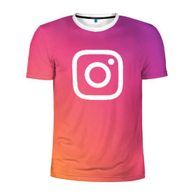 Мужская футболка 3D спортивная с принтом Instagram в Тюмени, 100% полиэстер с улучшенными характеристиками | приталенный силуэт, круглая горловина, широкие плечи, сужается к линии бедра | Тематика изображения на принте: instagram | photo | инстаблогер | инстаграм | интернет | сеть | социальная | фото