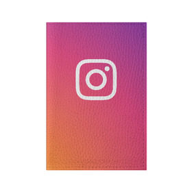 Обложка для паспорта матовая кожа с принтом Instagram в Тюмени, натуральная матовая кожа | размер 19,3 х 13,7 см; прозрачные пластиковые крепления | Тематика изображения на принте: instagram | photo | инстаблогер | инстаграм | интернет | сеть | социальная | фото