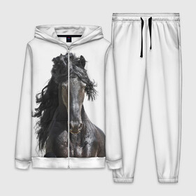Женский костюм 3D с принтом Лошадь в Тюмени,  |  | animal | beautiful | black | horse | mane | mustang | muzzle | wild | грива | дикий | животное | конь | красивый | лошадь | мустанг | скакун | черный