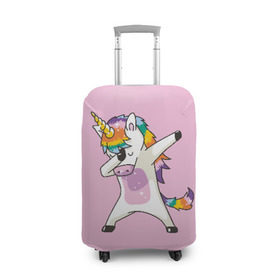 Чехол для чемодана 3D с принтом Единорог в Тюмени, 86% полиэфир, 14% спандекс | двустороннее нанесение принта, прорези для ручек и колес | animal | cool | cute | fabulous | horn | horse | magical | pink | rainbow | unicorn | волшебный | единорог | животное | лошадь | милый | прикольный | радуга | рог | розовый | сказочный