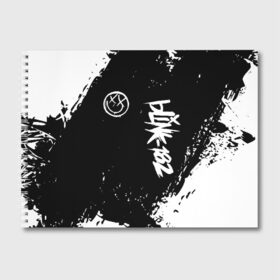 Альбом для рисования с принтом BLINK-182 в Тюмени, 100% бумага
 | матовая бумага, плотность 200 мг. | Тематика изображения на принте: blink | music | rock | блинк | группа | музыка | музыканты | рок