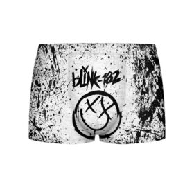 Мужские трусы 3D с принтом BLINK-182 в Тюмени, 50% хлопок, 50% полиэстер | классическая посадка, на поясе мягкая тканевая резинка | blink | music | rock | блинк | группа | музыка | музыканты | рок