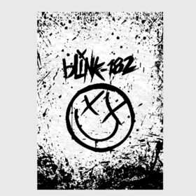 Скетчбук с принтом BLINK-182 в Тюмени, 100% бумага
 | 48 листов, плотность листов — 100 г/м2, плотность картонной обложки — 250 г/м2. Листы скреплены сверху удобной пружинной спиралью | Тематика изображения на принте: blink | music | rock | блинк | группа | музыка | музыканты | рок